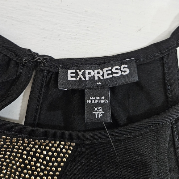 NWT Express black sleeveless blouse women's size Xsmall - Picture 8 of 11